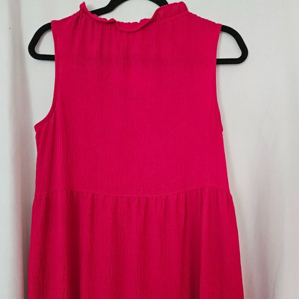 Max Studio Women's Red Dress Sleeveless Tiered Casual Summer Tassels‎ Boho Small - Picture 7 of 11